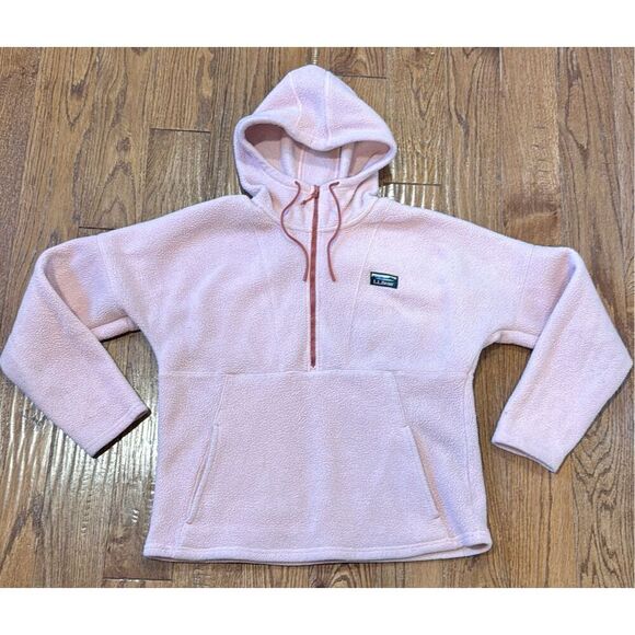 L.L. Bean Katahdin pink quarter zip hooded fleece M - Picture 10 of 10